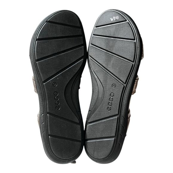 ECCO | Bluma Toggle Sandals Metallic Shine Elastic Laces Womens Size 39 US 8-8.5 - Picture 9 of 11